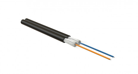 Hyperline FO-D3-IN-50-2-HFLTx-BK Кабель волоконно-оптический 50/125 (OM2) многомодовый, 2 волокна, duplex, zip-cord, плотное буферное покрытие (tight buffer) 3.0 мм, для внутренней прокладки, HFLTx, –40°C – +70°C, черный
