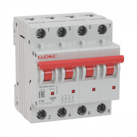 DKC / ДКС MD63-4B10-10 (Заказная) Выключатель автоматический модульный YON MD63-4B10-10 10kA