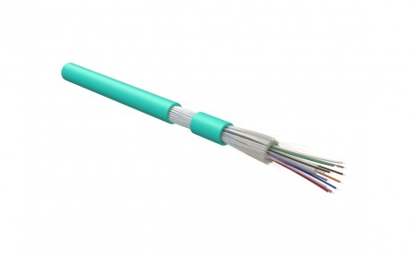 Hyperline FO-DT-IN-503-16-HFLTx-AQ Кабель волоконно-оптический 50/125 (OM3) многомодовый, 16 волокон, плотное буферное покрытие (tight buffer), для внутренней прокладки, HFLTx, –40°C – +70°C, голубой (aqua)