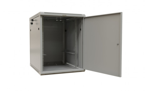 Hyperline TWB-2268-SR-RAL7035 Шкаф настенный 19-дюймовый (19"), 22U, 1086x600х800мм, металлическая передняя дверь с замком, две боковые панели, цвет серый (RAL 7035) (разобранный) - фото 5