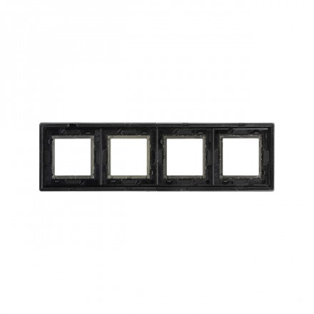 DKC / ДКС 4402838 Рамка из алюминия, черная, 8 модулей, Avanti - фото 3