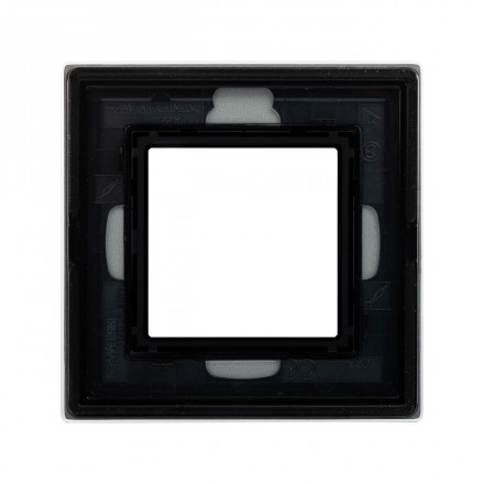 DKC / ДКС 4404822 Рамка из натурального стекла, светло-серая, 2 модуля, Avanti - фото 3