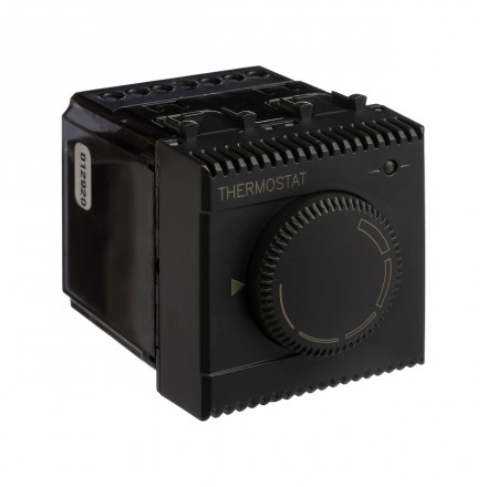 DKC / ДКС 4412162 (Заказная) Термостат модульный для теплых полов, черный матовый, 2 модуля, Avanti - фото 2
