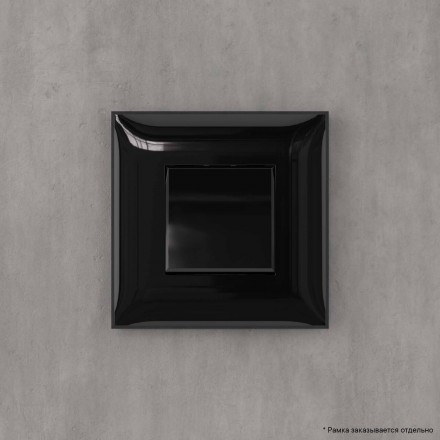 DKC / ДКС 4402103 Выключатель одноклавишный в стену, "Черный квадрат", Avanti - фото 6