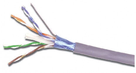 Siemon 9A6L4-A5 (куски) Кабель витая пара, экранированная F/UTP, категория 6A, 4 пары (23 AWG), одножильный (solid), с разделителем, LSOH-1 (IEC 60332-1), -20°C - + 75°C, фиолетовый