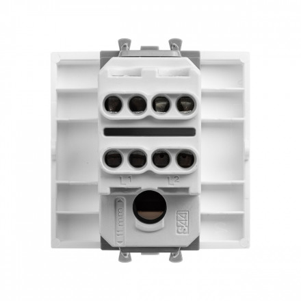 DKC / ДКС 4400222 Выключатель двухполюсный одноклавишный модульный, "Белое облако", 2 модуля, Avanti - фото 3