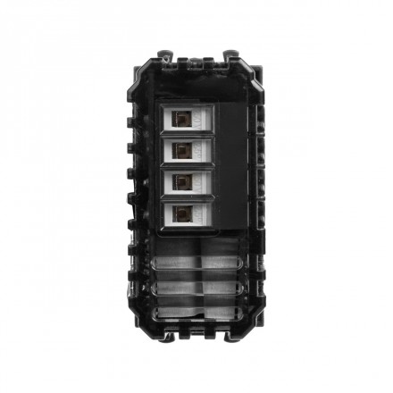 DKC / ДКС 4412341 (Заказная) Диммер кнопочный модульный для LED ламп, черный матовый, 1 модуль, Avanti - фото 3