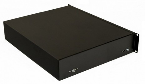 Hyperline TDR3-2U-360-RAL9004 Полка (ящик) для документов с замком, 2U, 88х483х360мм (ВхШхГ), цвет черный (RAL 9004) - фото 4