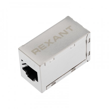REXANT 03-0109 Проходной адаптер, RJ-45(8P-8C), FTP экранированный, категория 6, (гнездо-гнездо)
