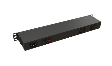 Hyperline TMP-230V/2w-RAL9004 Микропроцессорная контрольная панель,1U, для всех шкафов 19'', подключение до двух устройств, датчик температуры, кабель питания, цвет черный (RAL 9004) - фото 2