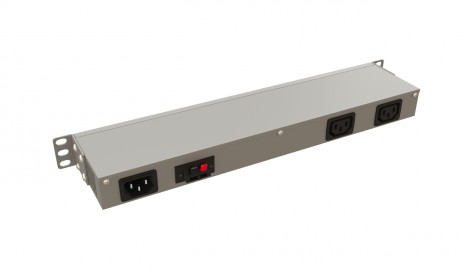 Hyperline TMP-230V/2w-RAL7035 Микропроцессорная контрольная панель,1U, для всех шкафов 19'', подключение до двух устройств, датчик температуры, кабель питания, цвет серый (RAL 7035) - фото 2