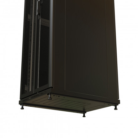 WRline WR-TT-4266-DD-RAL9004 Шкаф напольный 19-дюймовый, 42U, 2055x600х600 мм (ВхШхГ), передняя и задняя распашные перфорированные двери (75%), цвет черный (RAL 9004) (разобранный) - фото 6