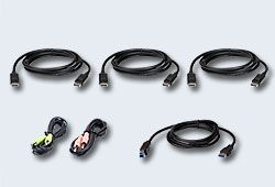 ATEN 2L-7D02UDPX6 Комплект, шнуров, мон+клав+мышь, USB+аудио, 3xDP+USB, A-Тип/B-тип+2xMINIJACK, Male, опрессованный, 1.8, метр., черный