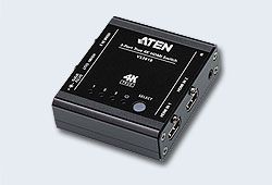 ATEN VS381B-AT Переключатель, электрон., HDMI, 3>, 1, телевизор/панель/монитор/проектор, без, шнуров, (макс.разреш., 4096x2160/3840x2160, 60, Гц, 4:4:4, при, исп., кабеля, до, 5м;max, data, rate, 18, гбит/с;max, pixel, clock, 600, МГц;HDMI, 2.0/HDCP, 2.2