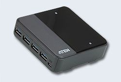 ATEN US234-AT Переключатель, электрон., USB, 2, ПК>, 4, устройства, 2, USB, B-тип, >, 4, USB, A-тип, Male, >, Female, со, шнурами, A-B, 2х1.2м., для, подкл., к, управ., компьютерам, (USB, 3.0)