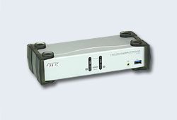 ATEN CS1912-AT-G Переключатель, электрон., KVM+Audio+USB, 3.0, 1, user, USB+DP, =>, 2, cpu, USB+DP, со, шнурами, DP, 2x1.5м.+USB, 2х1.8м., 3840x2160, 30Hz, настол., исп.стандарт.шнуры, без, OSD, некаскад., (DisplayPort, ver, 1.1)