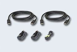 ATEN 2L-7D02UDPX5 Комплект, шнуров, мон+клав+мышь, USB+аудио, 2x(DP+USB, A-Тип/B-тип)+MINIJACK, Male, опрессованный, 1.8, метр., черный