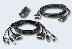 ATEN 2L-7D03UDX5 Комплект, шнуров, мон+клав+мышь, USB+аудио, DVI-D+USB, A-Тип/B-тип+MINIJACK;DVI-D;USB, A-Тип/B-тип, Male, опрессованный, 3, метр., черный