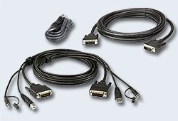 ATEN 2L-7D02UDX3 Комплект, шнуров, мон+клав+мышь, USB+аудио, DVI-D+USB, A-Тип/B-тип+MINIJACK;DVI-D;USB, A-Тип/B-тип, Male, опрессованный, 1.8, метр., черный