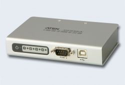ATEN UC2324-AT Конвертер, USB<=>RS-232, USB, B-тип>4xDB9, Female>Male, без, Б.П., (USB, 2.0;с, 1, шнуром, A>B, Male)