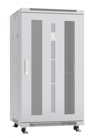 Cabeus ND-05C-22U60/100 Шкаф монтажный телекоммуникационный 19" напольный для распределительного и серверного оборудования 22U 600x1000x1166mm (ШхГхВ) передняя и задняя перфорированные двери, ручка с замком, цвет серый (RAL 7035)