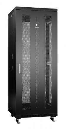Cabeus ND-05C-32U60/100-BK Шкаф монтажный телекоммуникационный 19" напольный для распределительного и серверного оборудования 32U 600x1000x1610mm (ШхГхВ) передняя и задняя перфорированные двери, ручка с замком, цвет черный (RAL 9004)