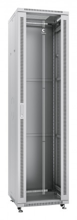 Cabeus SH-05C-47U60/100 Шкаф монтажный телекоммуникационный 19" напольный для распределительного и серверного оборудования 47U 600x1000x2277mm (ШхГхВ) передняя стеклянная и задняя сплошная металлическая двери, ручка с замком, цвет серый (RAL 7035)