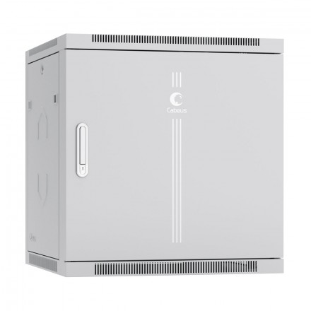 Cabeus SH-05F-12U60/45m-R Шкаф телекоммуникационный настенный разобранный 19" 12U 600x450x635mm (ШхГхВ) дверь металл, цвет серый (RAL 7035)