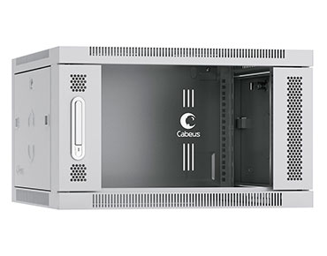 Cabeus SH-05F-6U60/45 Шкаф телекоммуникационный настенный 19", 6U, 600x450x368mm (ШхГхВ), дверь стекло