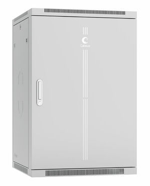 Cabeus SH-05F-18U60/35m-R Шкаф телекоммуникационный настенный разобранный 19" 18U 600x350x901mm (ШхГхВ) дверь металл, цвет серый (RAL 7035)