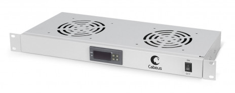 Cabeus JG02 Модуль вентиляторный 19", 2 вентилятора, с цифровым термодатчиком