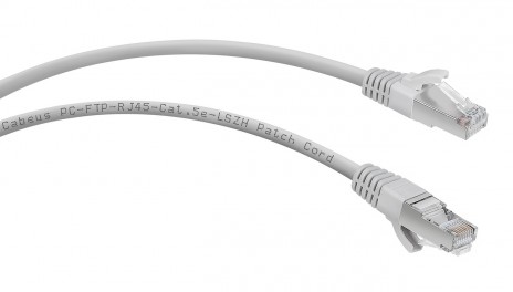 Cabeus PC-FTP-RJ45-Cat.5e-3m-LSZH Патч-корд FTP, категория 5е, 3 м, LSZH, экранированный, серый
