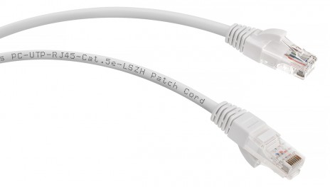 Cabeus PC-UTP-RJ45-Cat.5e-0.5m-WH-LSZH Патч-корд U/UTP, категория 5е, 2xRJ45/8p8c, неэкранированный, белый, LSZH, 0.5м