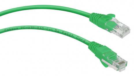 Cabeus PC-UTP-RJ45-Cat.5e-0.3m-GN Патч-корд U/UTP, категория 5е, 2xRJ45/8p8c, неэкранированный, зеленый, PVC, 0.3м