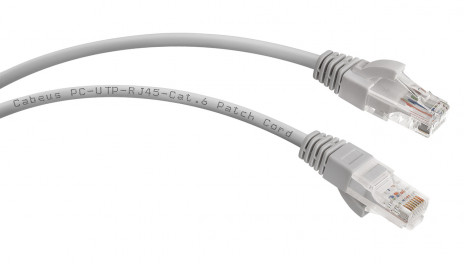 Cabeus PC-UTP-RJ45-Cat.6-20m Патч-корд U/UTP, категория 6, 2xRJ45/8p8c, неэкранированный, серый, PVC, 20м