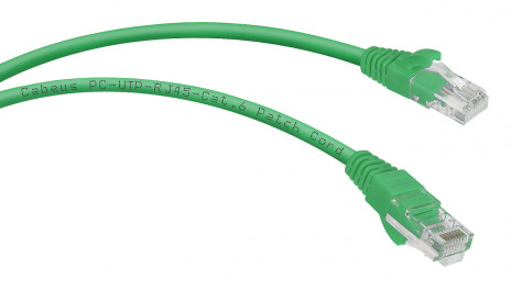 Cabeus PC-UTP-RJ45-Cat.6-3m-GN Патч-корд U/UTP, категория 6, 2xRJ45/8p8c, неэкранированный, зеленый, PVC, 3м