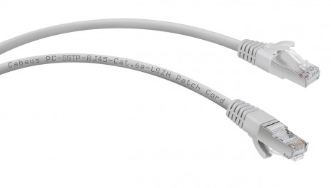 Cabeus PC-SSTP-RJ45-Cat.6a-5m-LSZH Патч-корд S/FTP, категория 6а (10G), 2xRJ45/8p8c, экранированный, серый, LSZH, 5м