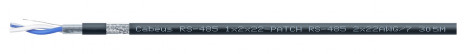 Cabeus RS-485 1x2x22AWG/7 Кабель для интерфейса RS-485, 1x2x22 AWG, 120 Oм, многожильный (patch) , SF/UTP , -40 С- +75 С, PVC (305м)