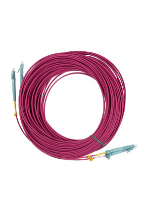 Hyperline FC-D2-504-LC/PR-LC/PR-H-25M-LSZH-MG Патч-корд волоконно-оптический (шнур) MM 50/125(OM4), LC-LC, duplex, 10G/40G, LSZH, 25 м