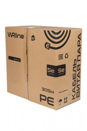 WRline WR-FTP-4P-C5E-PE-BK Кабель витая пара, экранированный F/UTP, категория 5e, 4 пары (0,50 мм), одножильный, внешний, PE, черный, 305 м - фото 5