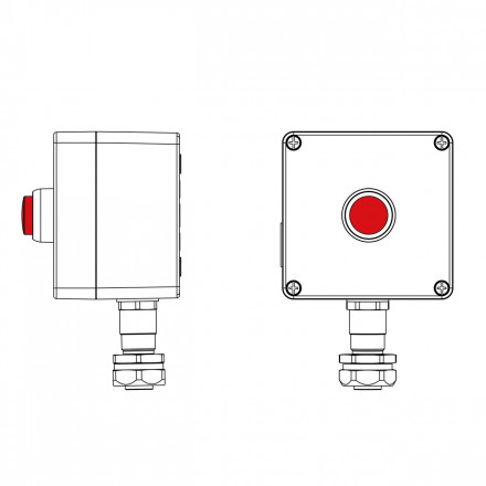 DKC / ДКС 2201.121.22.120I (Заказная) Взрывозащищенный пост управления из алюминия CPE-A-12-(1xLR(250))-1xKAEPM2MHK-20(C)1Ex d e IIC Т5 Gb / Ex tb IIIC T95°C Db IP66