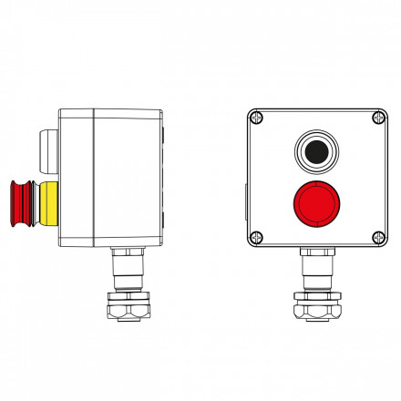 DKC / ДКС 2201.121.22.120N (Заказная) Взрывозащищенный пост управления из алюминия CPE-A-12-(1xP1B(11)-1xP6E(11))-1xKAEPM2MHK-20(C)1Ex d e IIC Т5 Gb / Ex tb IIIC T95°C Db IP66