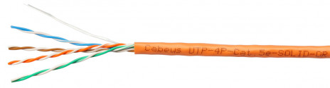 Cabeus UTP-4P-Cat.5e-SOLID-OR Кабель витая пара UTP (U/UTP), категория 5e, 4 пары 0.51мм (24 AWG), одножильный, оранжевый (305 м)