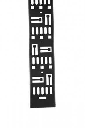 Hyperline CDV-TS-75x9-42U-RAL9005 Перфорированный вертикальный кабельный организатор-лоток 75х9 мм, для шкафа высотой 42U типа TSR, черный - фото 4