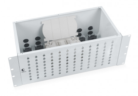 Cabeus FO-19-96ST Кросс бокс оптический 19" на 96 ST(FC) со сплайс-кассетой и КДЗС (без пигтейлов и проходных адаптеров) - фото 2