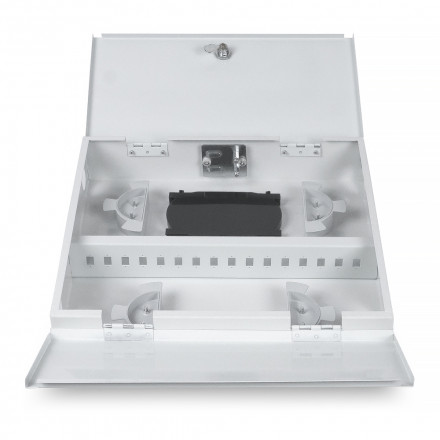 Cabeus FO-WL-16SC-K Бокс оптический настенный на 16 SC (LC duplex) со сплайс-кассетой (без пигтейлов и проходных адаптеров) - фото 3