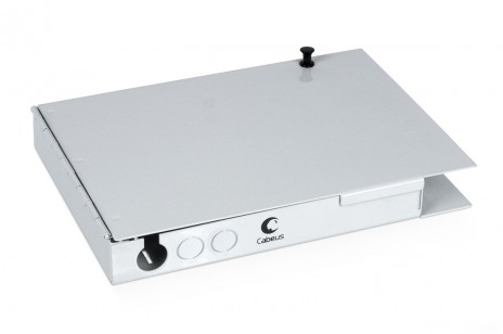 Cabeus JJT-8-ST Бокс оптический настенный на 8 ST со сплайс-кассетой и КДЗС (без пигтейлов и проходных адаптеров)