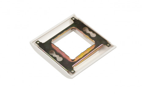 Hyperline FP-M45-1-WH Лицевая панель 80х80мм для 2-х модулей 45х22.5 (аналогов Mosaic), металлический каркас - фото 4