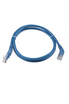 Hyperline PC-APM-UTP-RJ45/R45-RJ45/R45-C6-1M-LSZH-BL Патч-корд U/UTP угловой, правый 45°-правый 45°, Cat.6 (100% Fluke Component Tested), LSZH, 1 м, синий