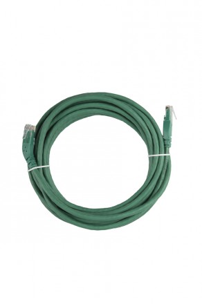 Hyperline PC-APM-UTP-RJ45/R45-RJ45/R45-C6-5M-LSZH-GN Патч-корд U/UTP угловой, правый 45°-правый 45°, Cat.6 (100% Fluke Component Tested), LSZH, 5 м, зеленый
